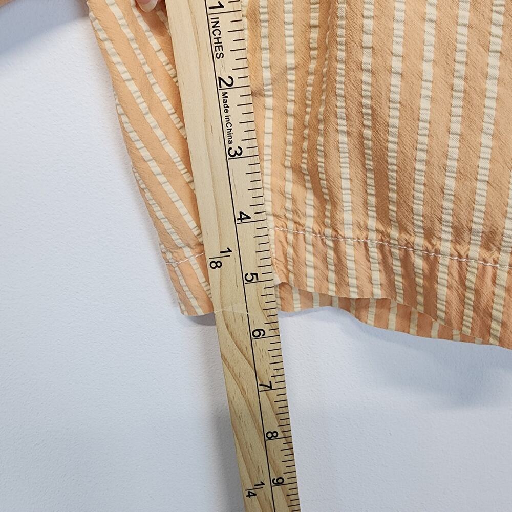 Tommy Bahama Mens Marlin Swim Trunks Size L Orange Seersucker Embroidered Vtg - Picture 9 of 10